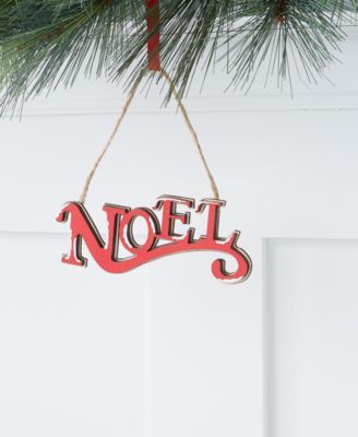 Holiday Lane Santa's Favorite Red "Noel" Hanging Christmas Tree Ornament, Created for Macy's