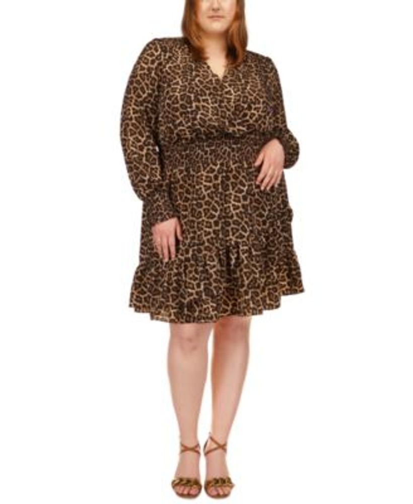 Michael Kors Plus Julia Animal-Print Dress | Montebello Town Center