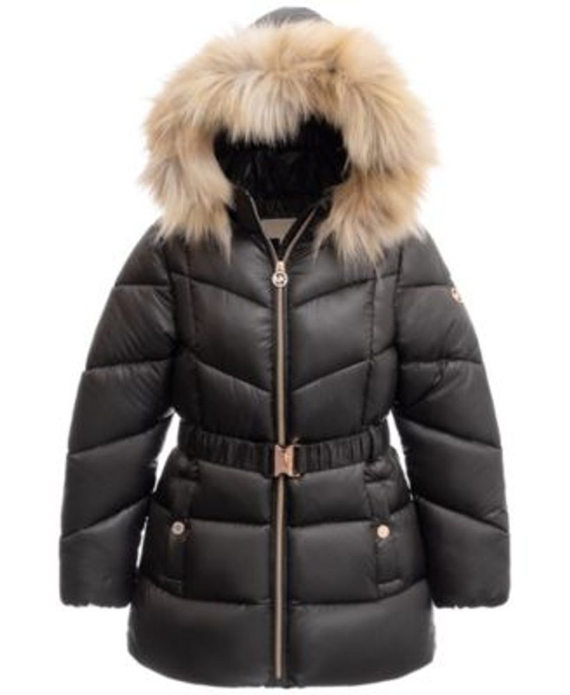 Michael Kors Girls Heavy Weight Belted Jacket | Connecticut Post Mall