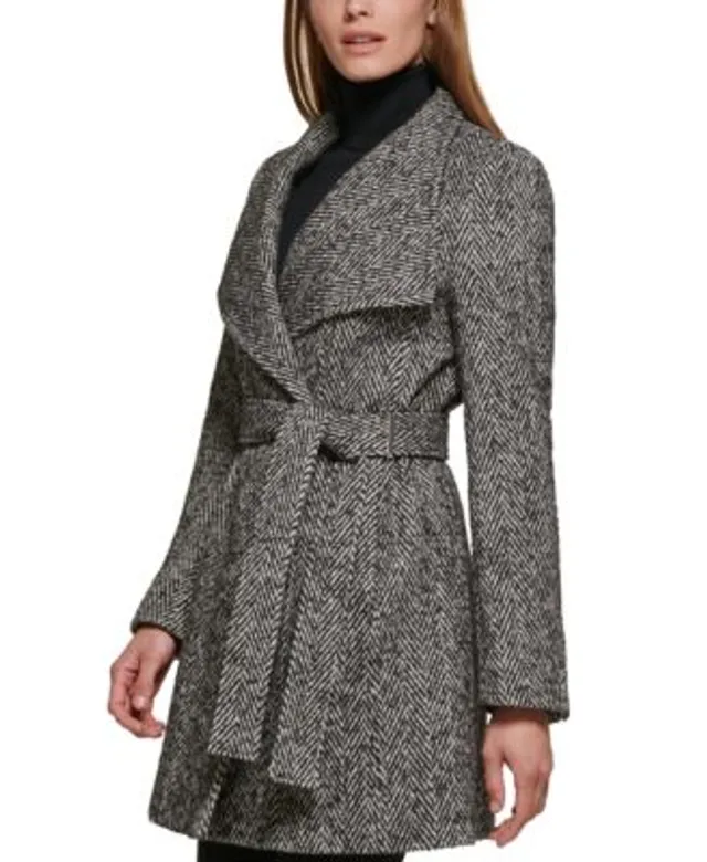 Michael Kors Women's Asymmetric Belted Wrap Coat, Created for Macy's |  Hawthorn Mall