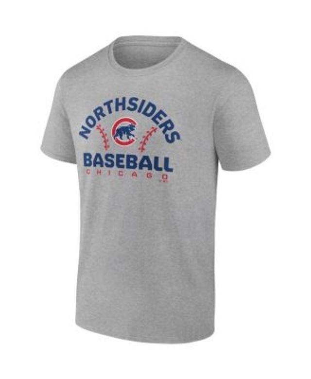 Men's Fanatics Branded Heathered Gray Chicago Cubs Big & Tall Secondary T-Shirt