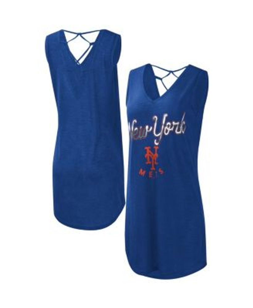 Women's G-III 4Her by Carl Banks Navy New York Yankees Game Time Slub Beach V-Neck Cover-Up Dress Size: Large