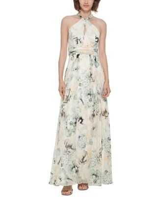 Printed Halter Gown