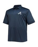 Atlanta Braves Big & Tall Sublimated Polo - White/Navy