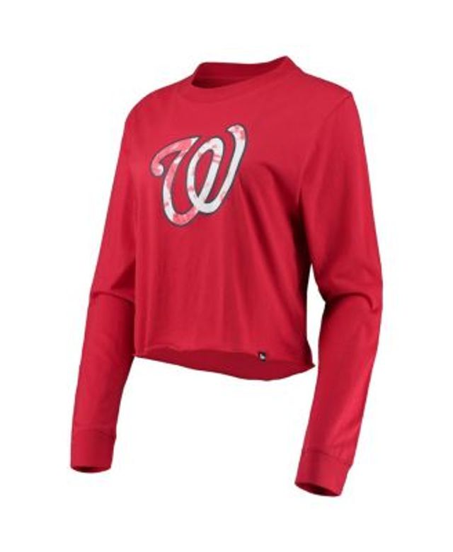 New Era Women's Cream, Navy Washington Nationals Baby Jersey Star Raglan T- shirt