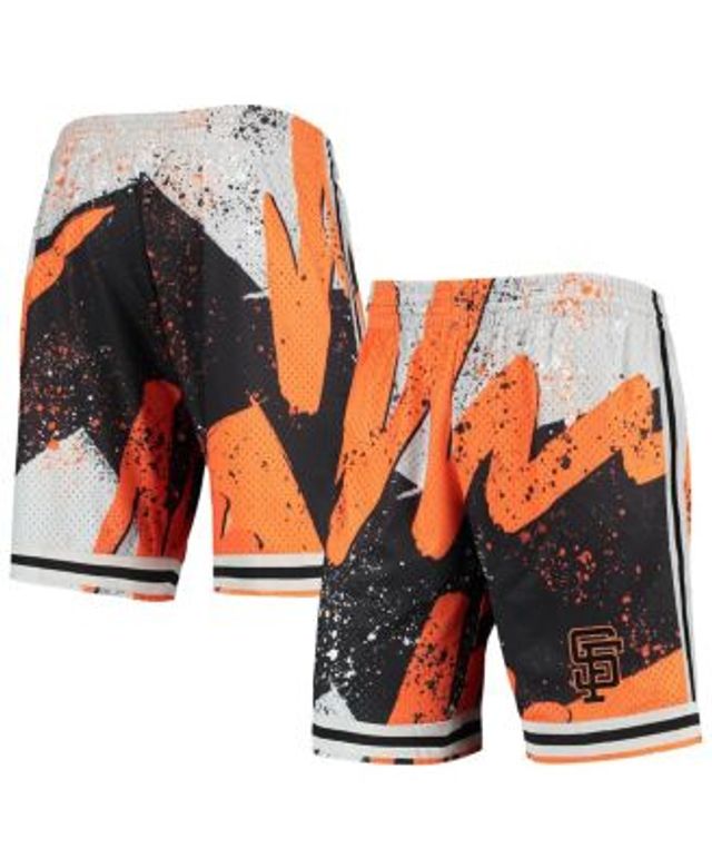 Men's Houston Astros Mitchell & Ness Orange Hyper Hoops Shorts