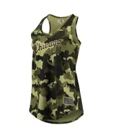 Los Angeles Angels New Era Women's 2022 MLB Armed Forces Day Camo Racerback  Tank Top - Green