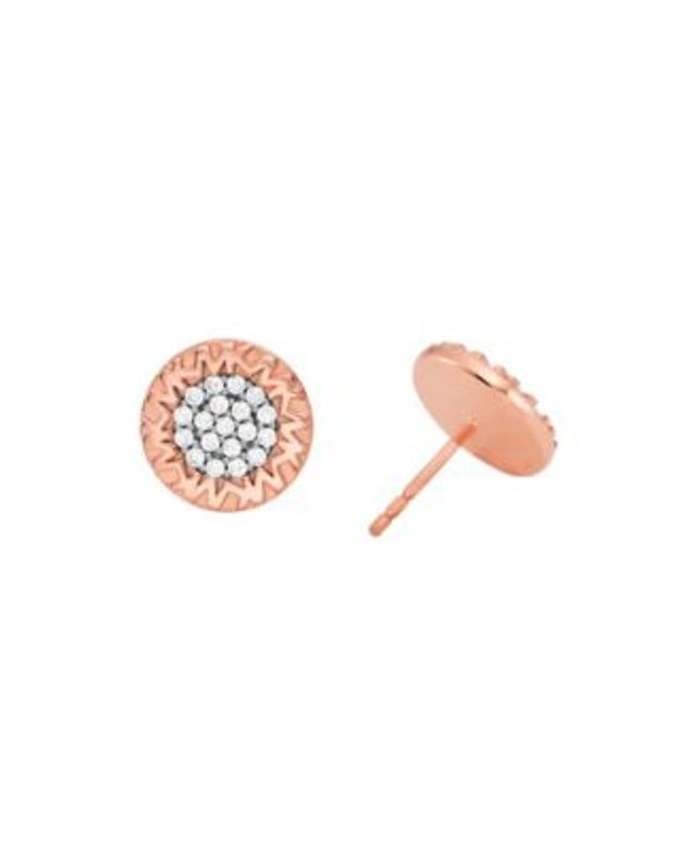  Michael Kors MK Monogram Logo Pave Stud Earrings