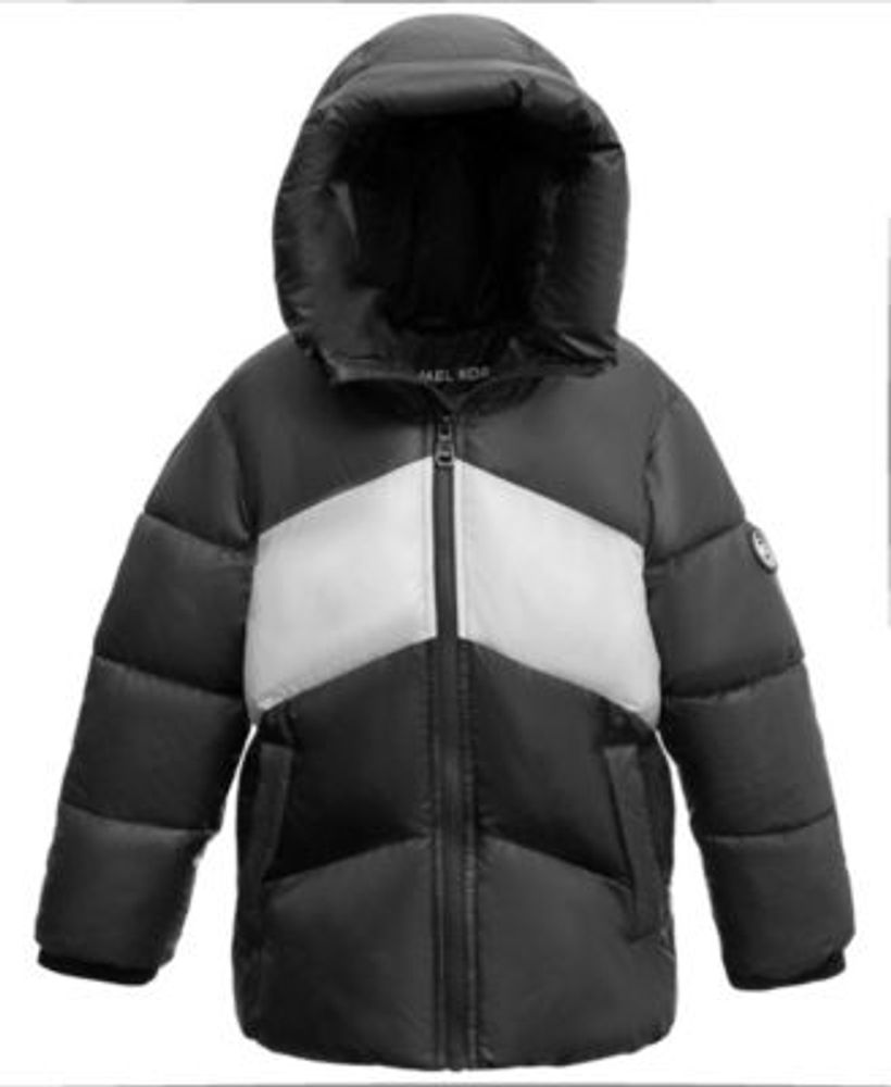 Michael Kors Little Boys Chevron Stripe Puffer Jacket | Connecticut Post  Mall