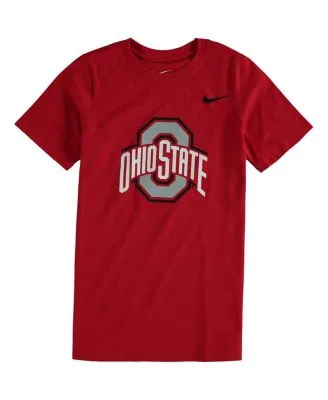 Ohio State Buckeyes Girls Youth Scarlet Sunday Friday Sleeve Stripe Jersey  T-Shirt