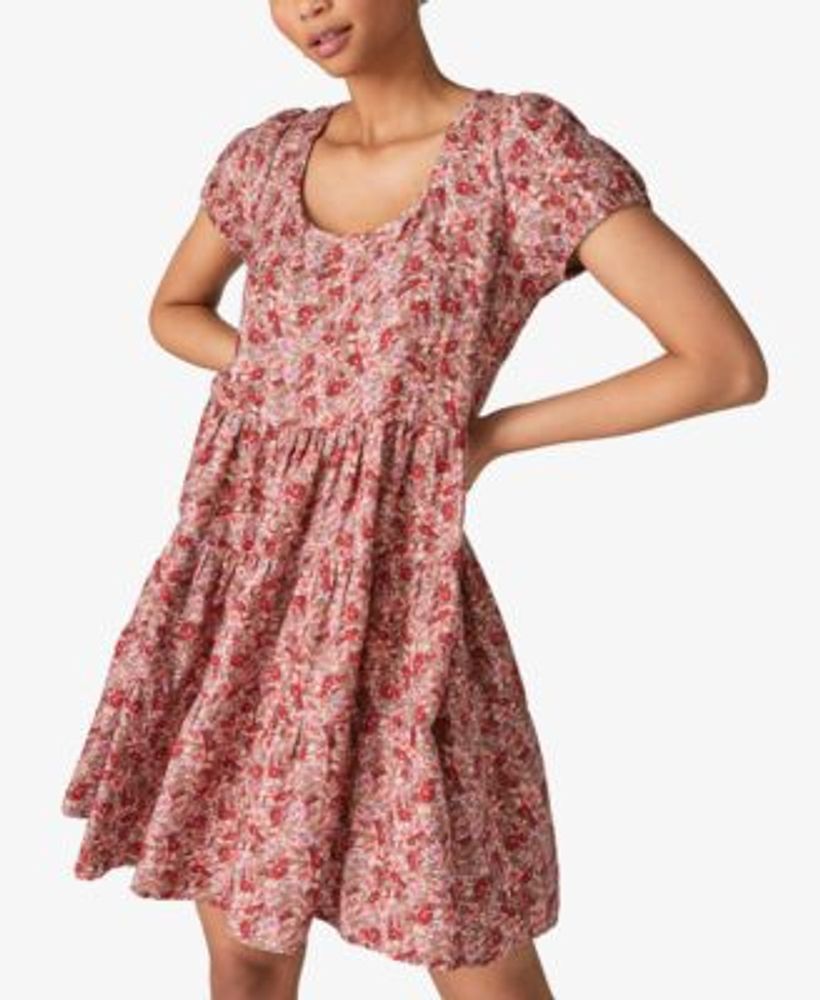 Lucky Brand Short Sleeve Babydoll Dress