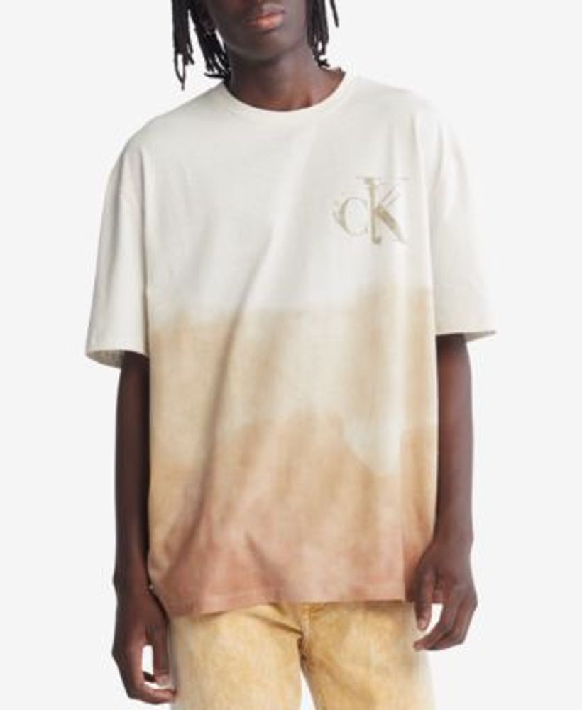 Calvin Klein Men's Relaxed-Fit Dip-Dyed Logo T-Shirt | Connecticut Post Mall