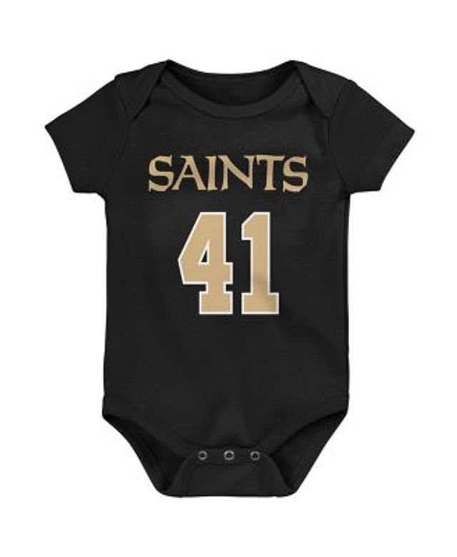 Christian McCaffrey Carolina Panthers Newborn Mainliner Name & Number  Bodysuit - Black