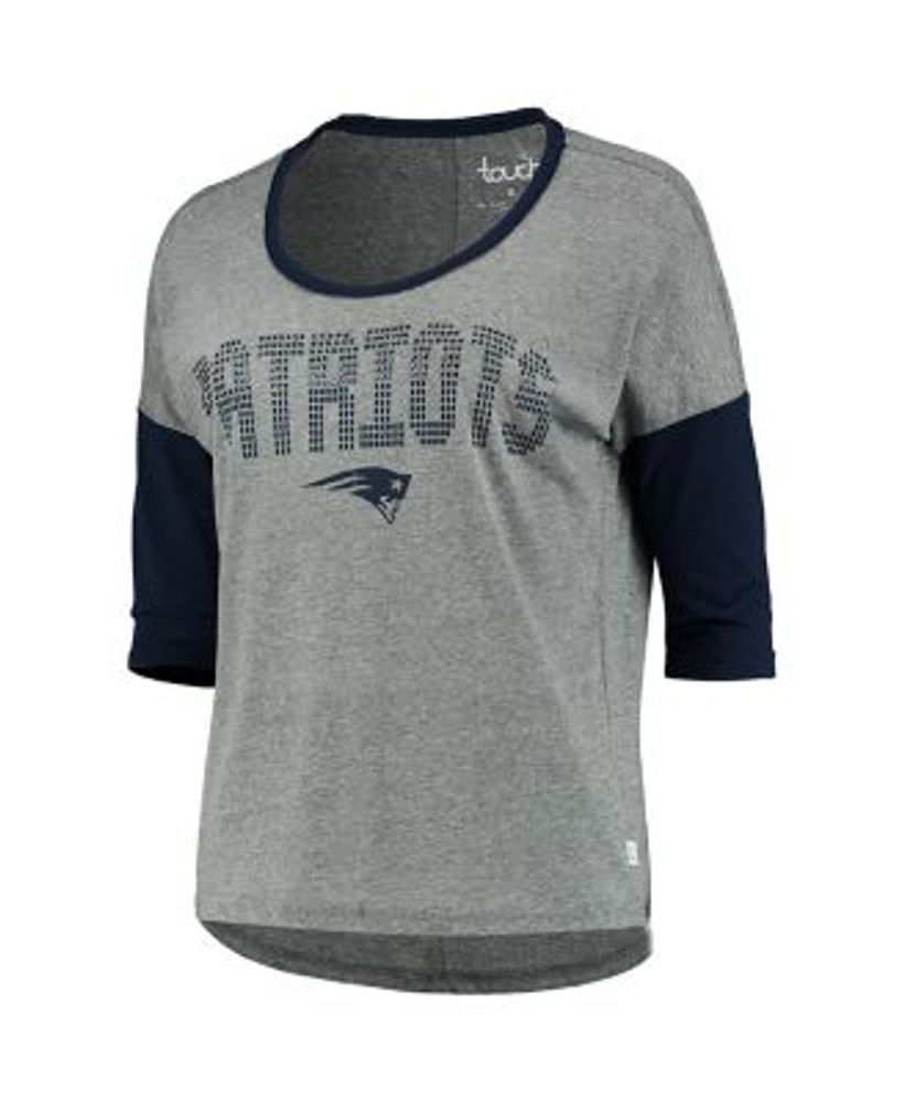 Women's Nike New England Patriots Heather Red/Heather Navy Football Pride Raglan 3/4-Sleeve T-Shirt Size: Small