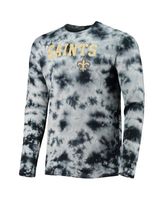 Men's New Era Black Tampa Bay Buccaneers Tie-Dye Long Sleeve T-Shirt 