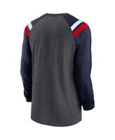 Nike Men's Tennessee Titans Athletic Long Sleeve Raglan T-Shirt - Charcoal & Navy - M (Medium)