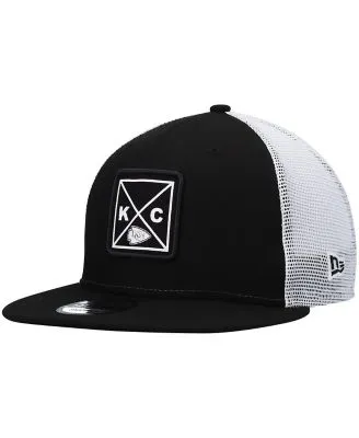 New Era Men's Black Kansas City Royals Repeat A-Frame 9FIFTY Trucker  Snapback Hat