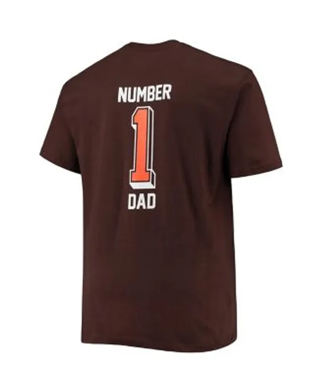 Men's Fanatics Branded Brown Cleveland Browns #1 Dad T-Shirt