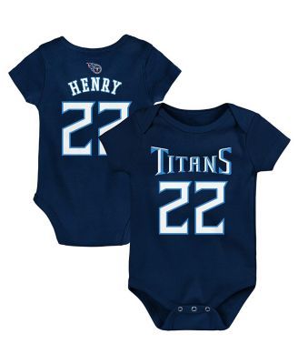 Newborn Tennessee Titans Derrick Henry Navy Mainline Player Name & Number  Bodysuit