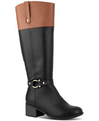 Vickyy Extended Wide-Calf Riding Boots, Created for Macy's