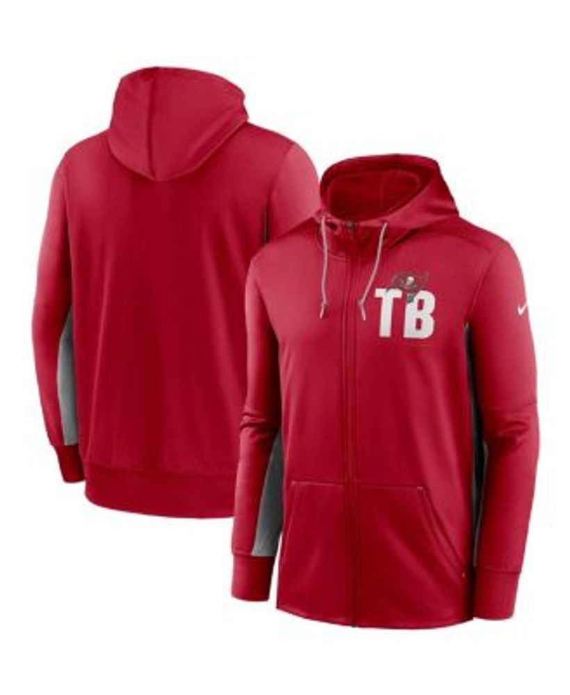 Men's New Era Red Tampa Bay Buccaneers Combine Authentic Stated Logo Pullover Hoodie Size: Large