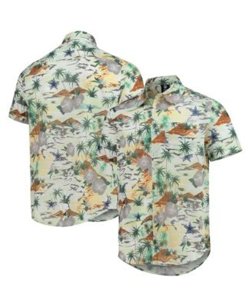 FOCO Men's Tan Dallas Cowboys Paradise Floral Button-Up Shirt