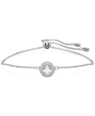 Silver-Tone Constella Crystal Bangle Bracelet