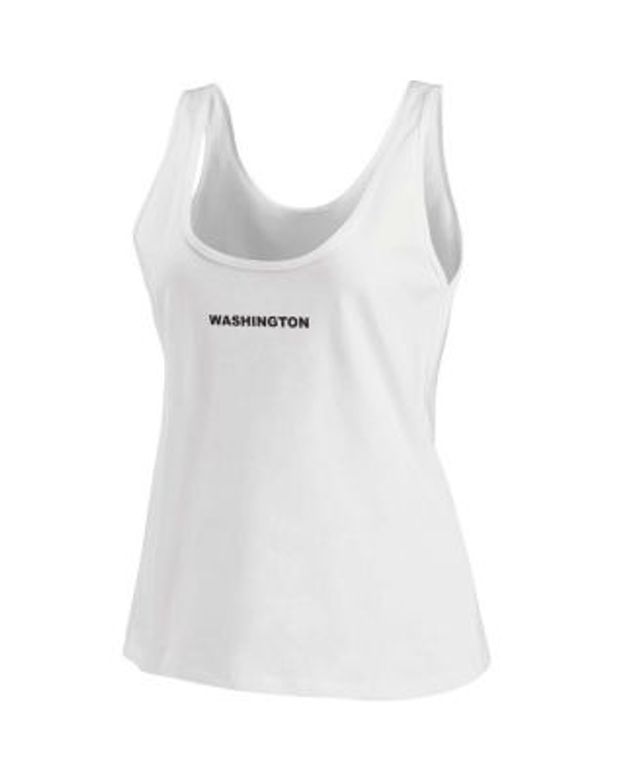 Women's Washington Nationals New Era White/Red Pinstripe Scoop Neck Tank Top