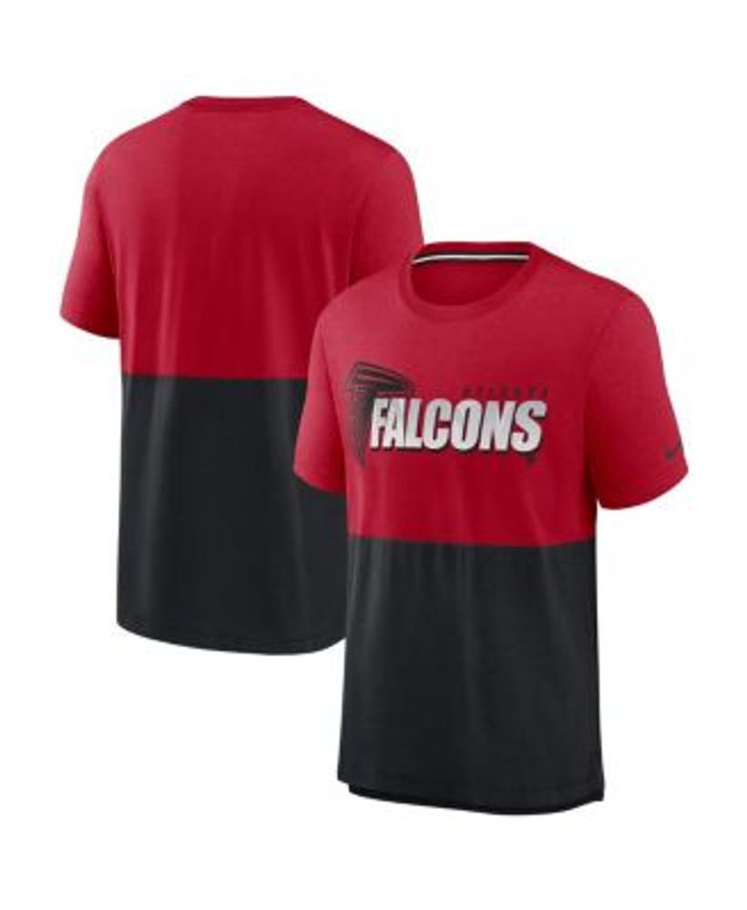 Nike Men's Red, Black Atlanta Falcons Fan Gear Colorblock Tri