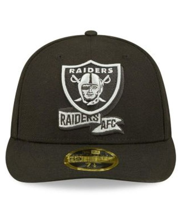 Las Vegas Raiders New Era 2022 Sideline 59FIFTY Low Profile Pop Fitted Hat  - Black