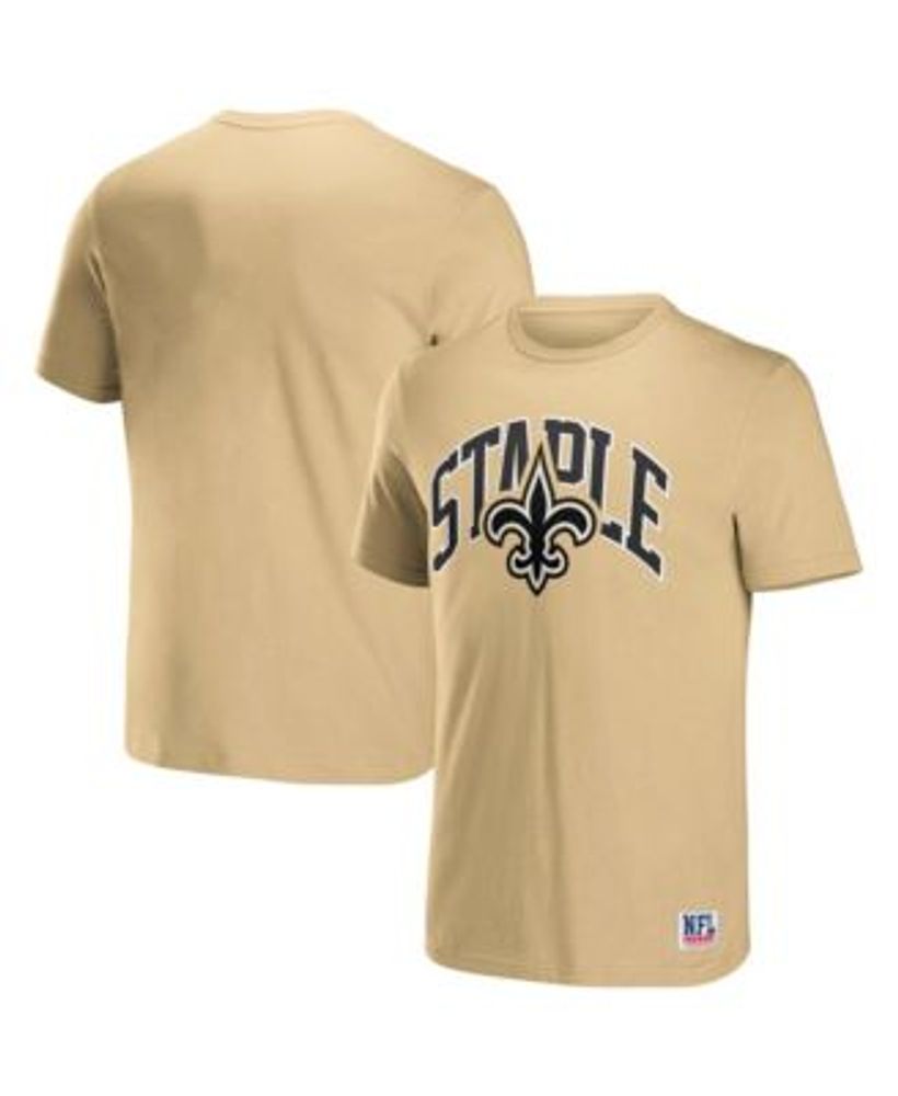 NFL Properties Men's NFL X Staple Cream New Orleans Saints Lockup Logo  Short Sleeve T-shirt