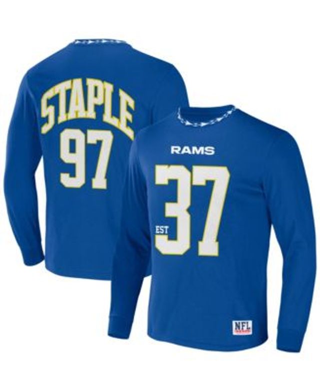 NFL Properties Men's NFL X Staple Black Los Angeles Rams World Renowned Long  Sleeve T-shirt