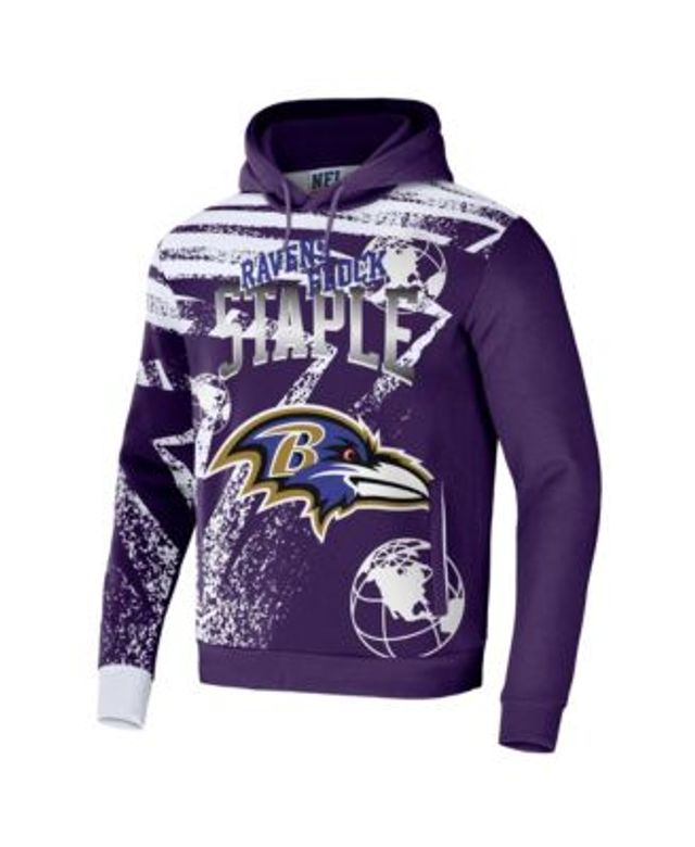 NFL Properties Men's NFL X Staple Purple, Black Baltimore Ravens Split Logo  Pullover Hoodie - Macy's