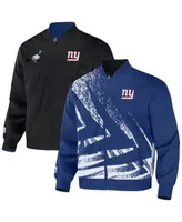 NFL Mens New York Giants Embroidered Varsity Jacket, Blue, Large