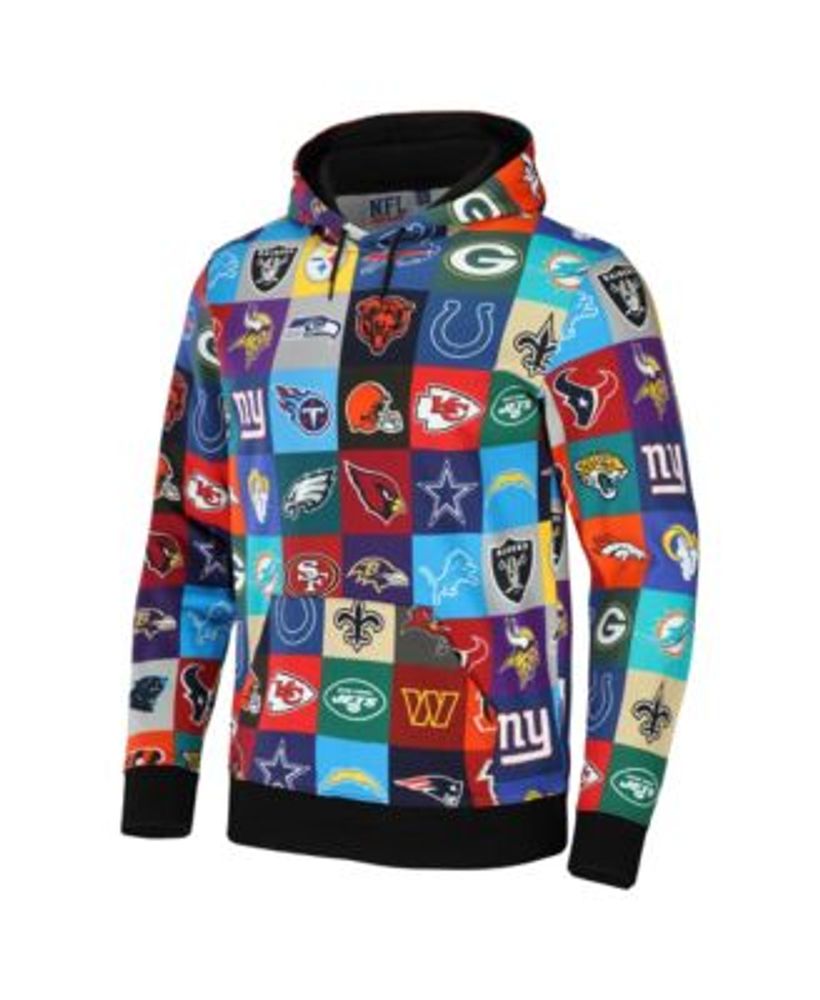 Men's NFL X Staple Black Shield Merchandise Overtime Printed Pullover Hoodie