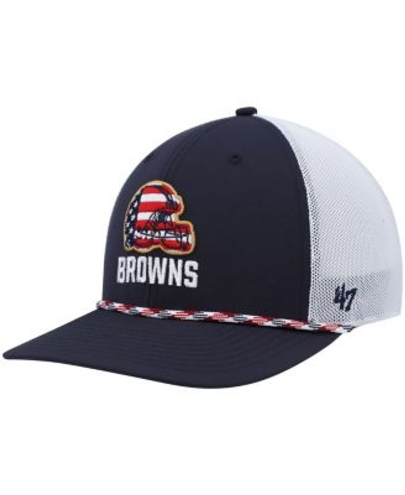 '47 White Cleveland Browns Clean Up Adjustable Hat