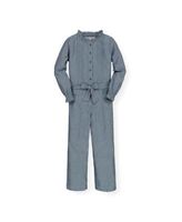 Girls Pintucked Button Front Jumpsuit, Infant
