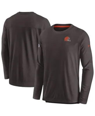 Nike / Men's Cleveland Browns Dri-FIT Brown Long Sleeve Raglan