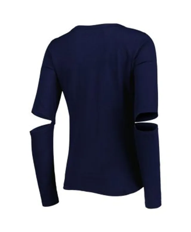 Women's Touch Navy Atlanta Braves Formation Long Sleeve T-Shirt