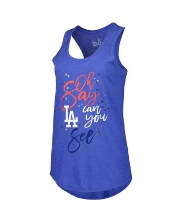 Touch Women's Royal Chicago Cubs Americana Tri-Blend Racerback Tank Top