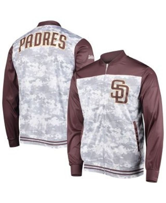 San Diego Padres Big & Tall Raglan Full-Zip Track Jacket - Brown