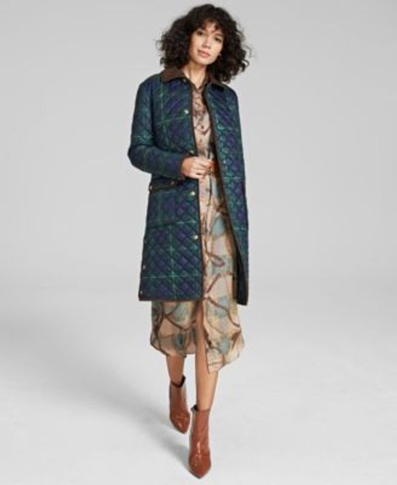 Lauren Ralph Lauren Women's Petite Corduroy Trimmed Quilted Coat, Created  for Macy's | Montebello Town Center