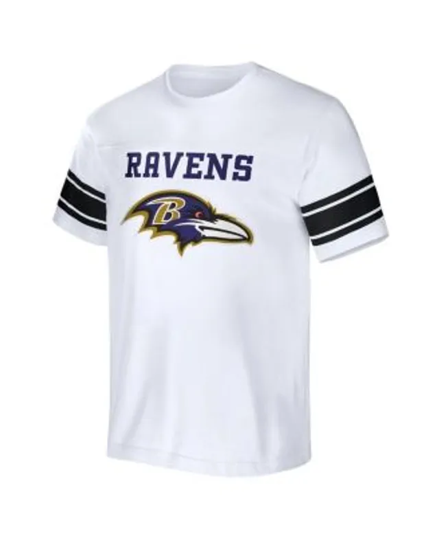 Men's NFL x Darius Rucker Collection by Fanatics White Baltimore Ravens Woven Button-Up T-Shirt Size: Medium