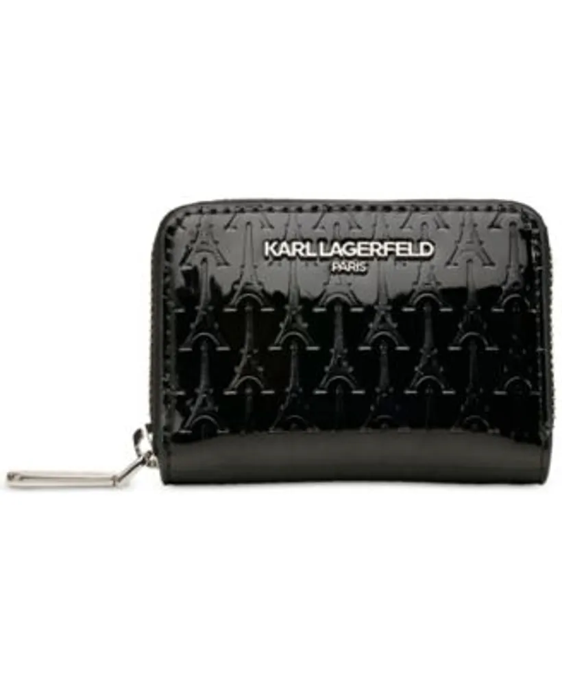 Black Paris Compact Zip Wallet