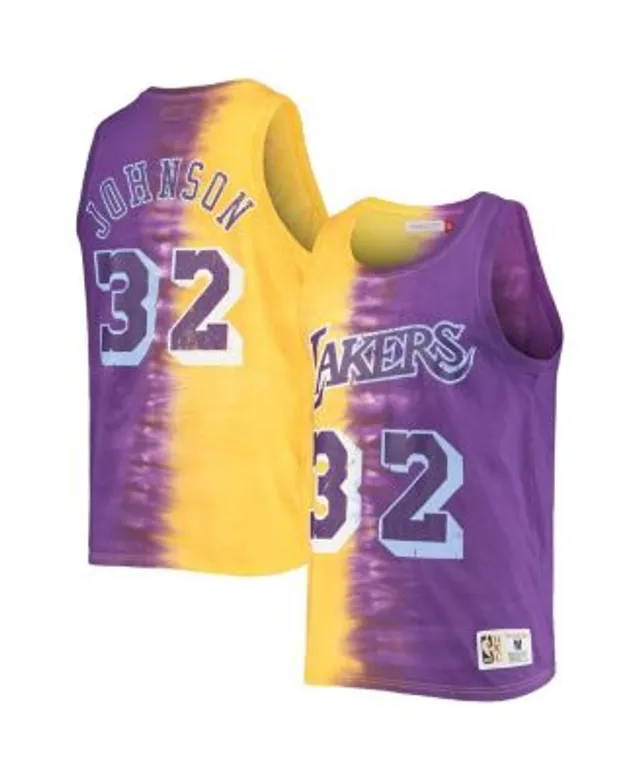 Lids Magic Johnson Los Angeles Lakers Mitchell & Ness Hardwood Classics  1984-85 Split Swingman Jersey - Purple/Gold