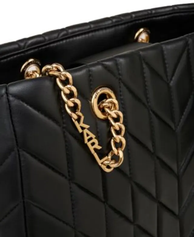 KARL LAGERFELD PARIS Lafayette Leather Shoulder Bag - Macy's