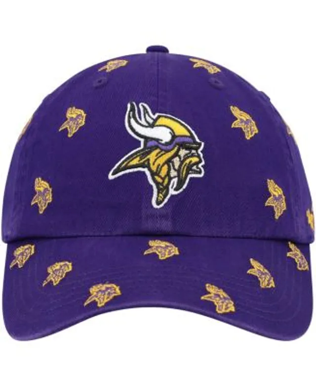 47 Purple Baltimore Ravens Confetti Clean Up Head Logo Adjustable Hat