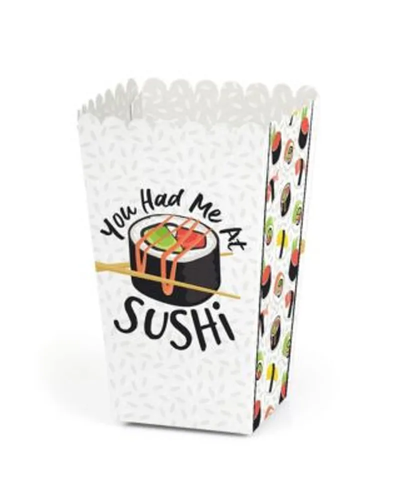 Big Dot of Happiness - Let's Roll - Sushi - Treat Box Party Favors - Japanese Party Goodie Gable Boxes - Set of 12