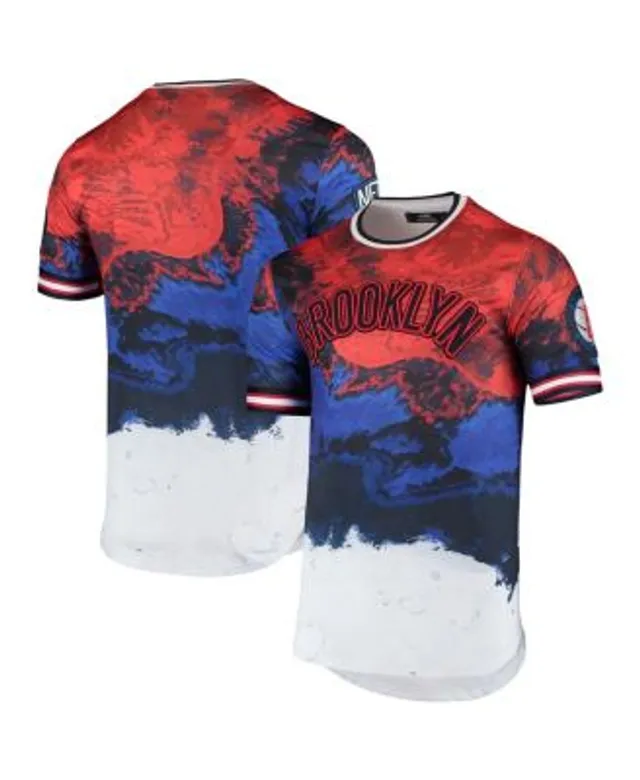 Pro Standard Men's Red/Royal Los Angeles Dodgers Red White and Blue Dip Dye T-Shirt Size: Small