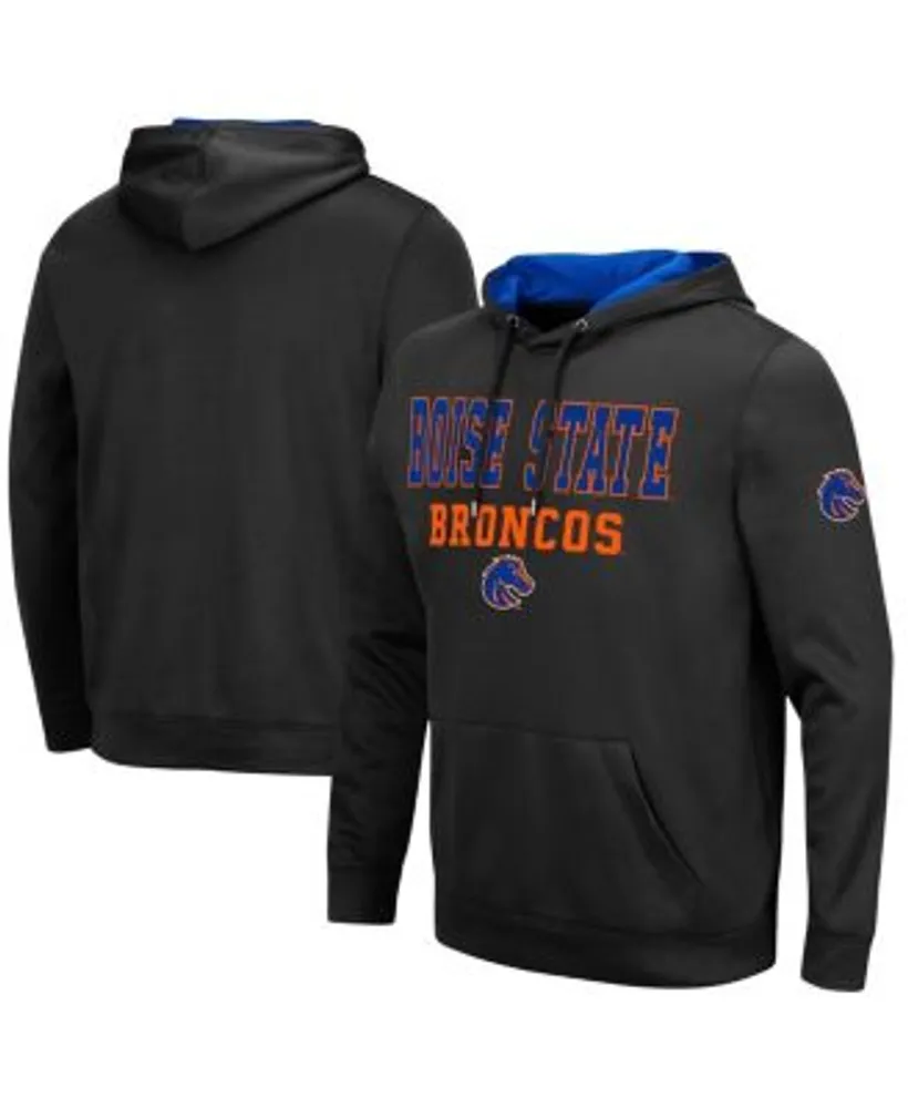 Men's Colosseum Black Boise State Broncos Sunrise Pullover Hoodie